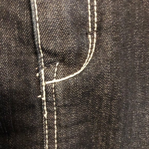 Embellished Levi Knee Length Skirt - Picture 4 of 13